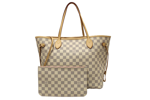 NEW Louis Vuitton Damier Azur Neverfull MM Shoulder Tote Bag | Italystation.com