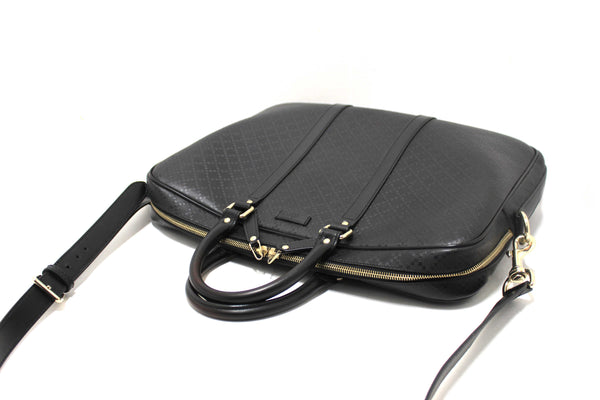 Gucci Black Leather Diamante Briefcase Shoulder Bag
