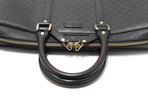 Gucci Black Leather Diamante Briefcase Shoulder Bag