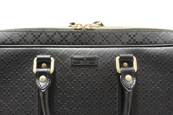 Gucci Black Leather Diamante Briefcase Shoulder Bag