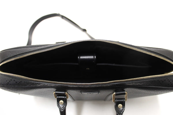Gucci Black Leather Diamante Briefcase Shoulder Bag