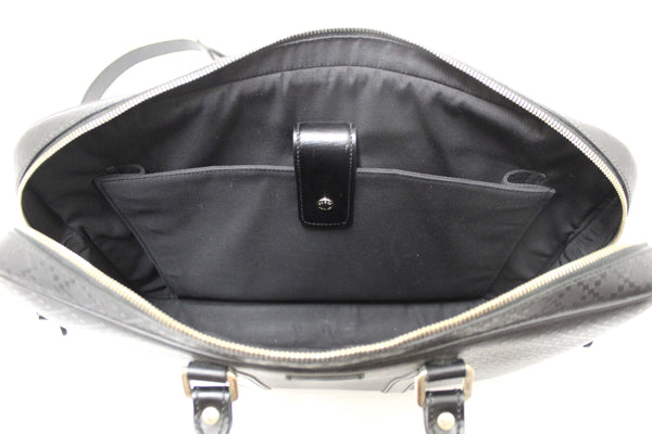 Gucci Black Leather Diamante Briefcase Shoulder Bag