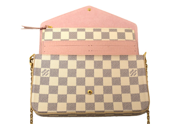 NEW Louis Vuitton Damier Azur Felicie Pochette Cros | Italystation.com - Now at italystation.com
