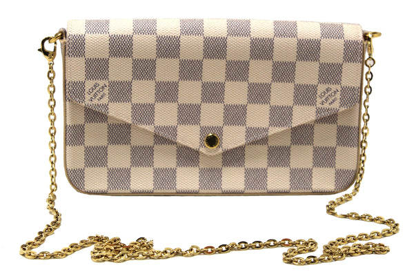 NEW Louis Vuitton Damier Azur Felicie Pochette Cros | Italystation.com - Now at italystation.com