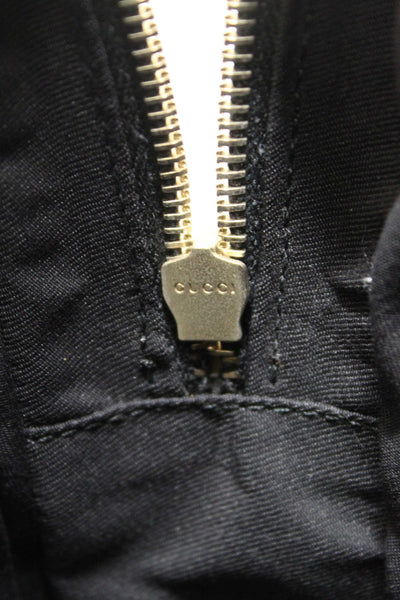 Gucci Black Leather Diamante Briefcase Shoulder Bag