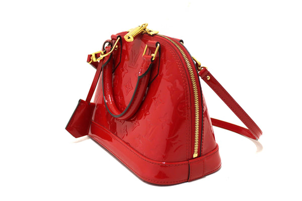 Louis Vuitton Red Vernis Leather Alma BB Hand/Crossbody Bag