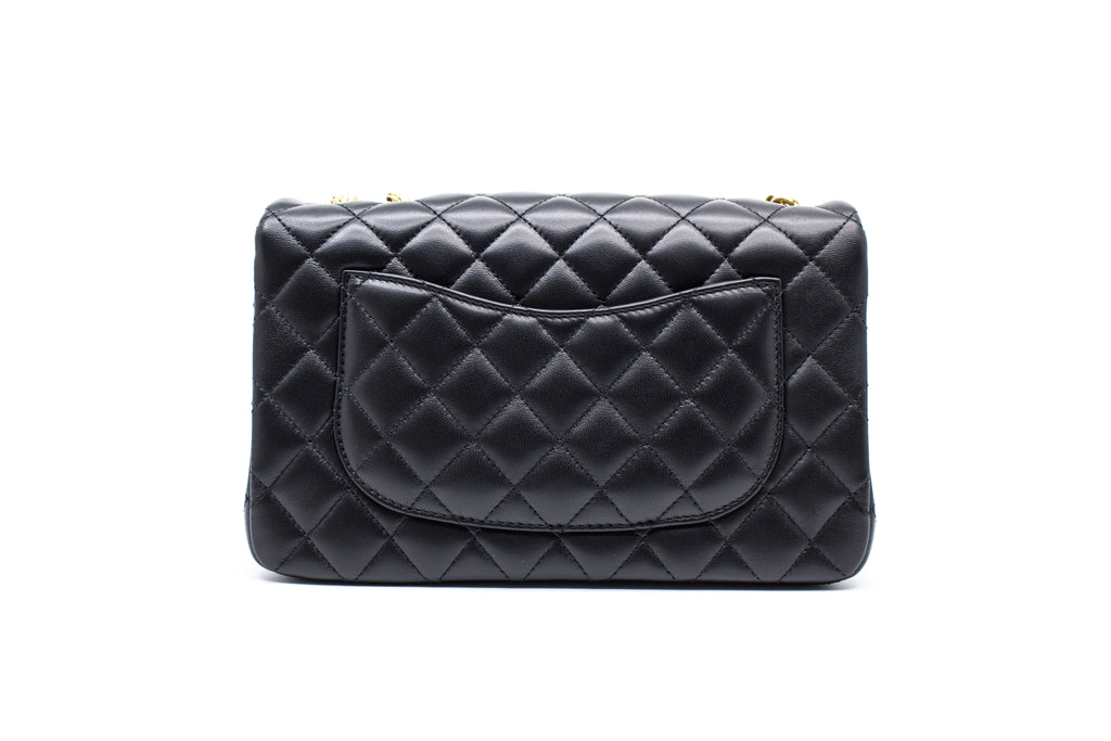 NEW w/ Tag CHANEL 22B Grey Caviar GHW Quilted SMALL Double Flap