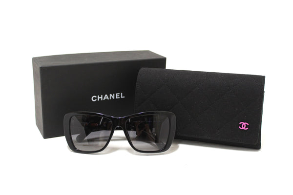 Chanel Black Polarized Butterfly Sunglasses 71548A | Italystation.com - Now at italystation.com