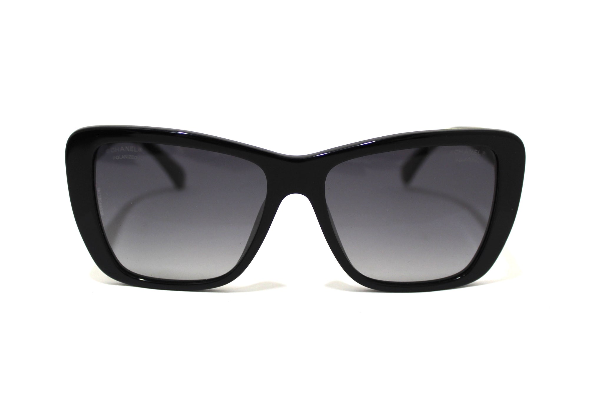 Chanel Black Polarized Butterfly Sunglasses 71548A | Italystation.com - Now at italystation.com