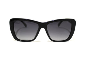Chanel Black Polarized Butterfly Sunglasses 71548A | Italystation.com - Now at italystation.com