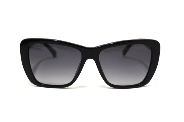 Chanel Black Polarized Butterfly Sunglasses 71548A | Italystation.com - Now at italystation.com