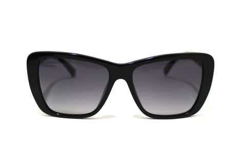 Chanel Black Polarized Butterfly Sunglasses 71548A | Italystation.com - Now at italystation.com