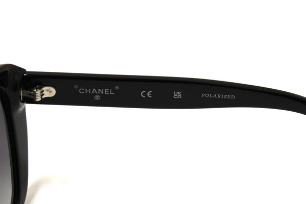 Chanel Black Polarized Butterfly Sunglasses 71548A | Italystation.com - Now at italystation.com