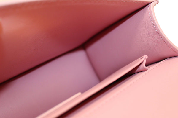 Christian Dior Pink Calfskin Leather 30 Montaigne East-West Bag with Chain