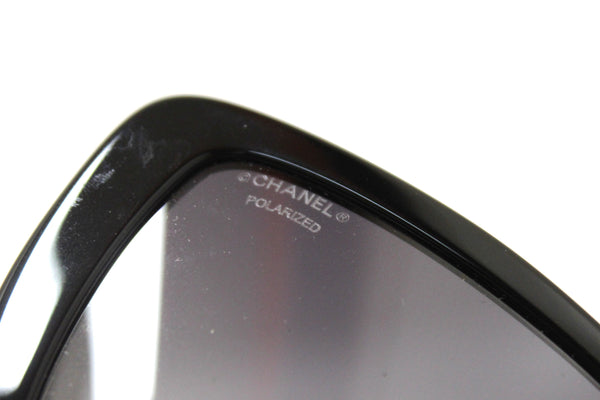 Chanel Black Polarized Butterfly Sunglasses 71548A | Italystation.com - Now at italystation.com