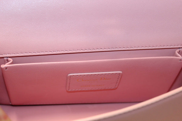 Christian Dior Pink Calfskin Leather 30 Montaigne East-West Bag with Chain