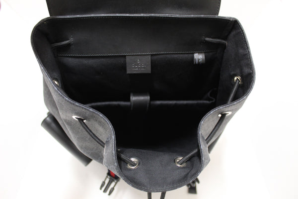 GUCCI Gucci Black GG Supreme Canvas with Leather Backpack 495563 | Italystation.com - Shop Now at italystation.com