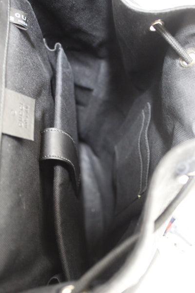 GUCCI Gucci Black GG Supreme Canvas with Leather Backpack 495563 | Italystation.com - Shop Now at italystation.com