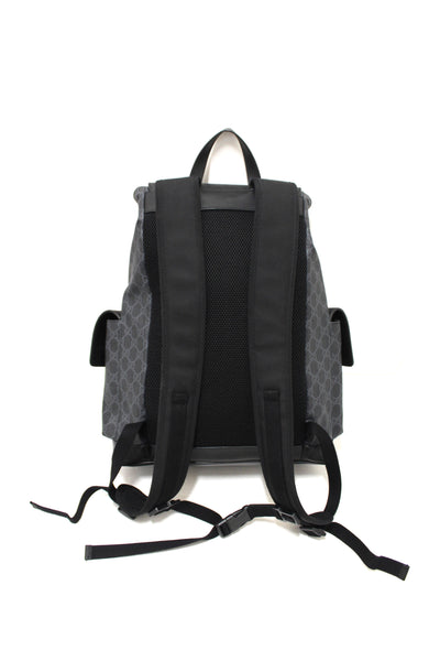 GUCCI Gucci Black GG Supreme Canvas with Leather Backpack 495563 | Italystation.com - Shop Now at italystation.com
