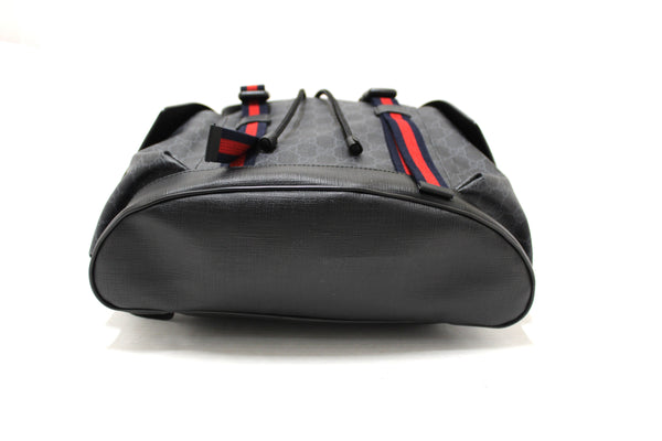 GUCCI Gucci Black GG Supreme Canvas with Leather Backpack 495563 | Italystation.com - Shop Now at italystation.com