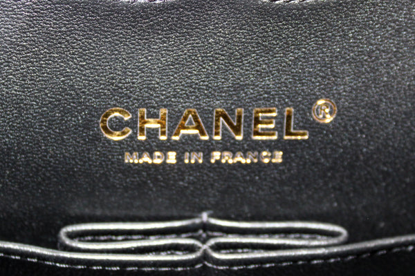 Chanel Classic Black Quilted Lambskin Leather Classic Medium Double Flap Bag