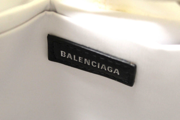 Balenciaga White Nylon XS Wheel Drawstring Bucket Bag