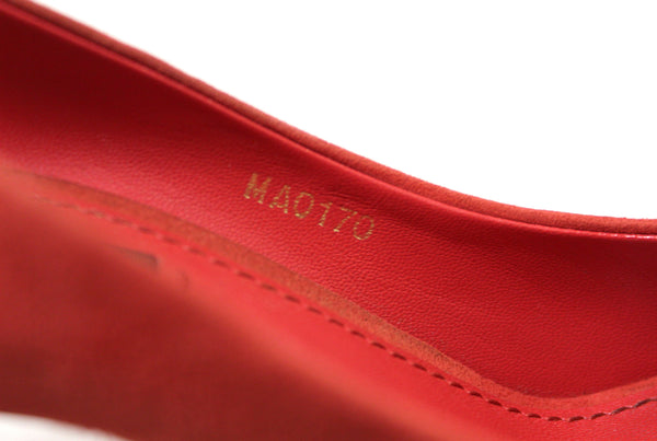 Louis Vuitton Red Suede Leather Pumps Shoes Size 37