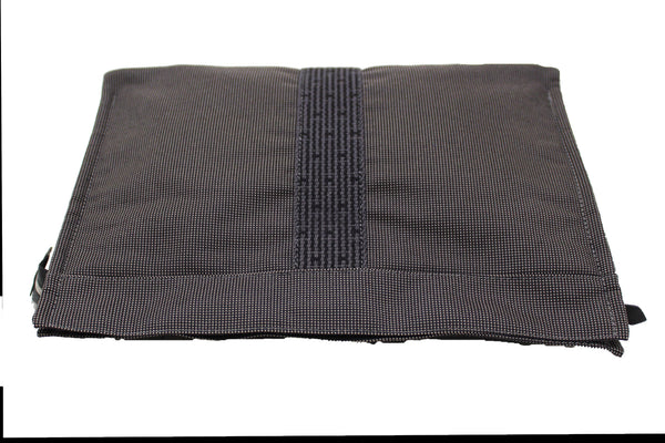 Hermes Grey Toile H Canvas Herline Clutch