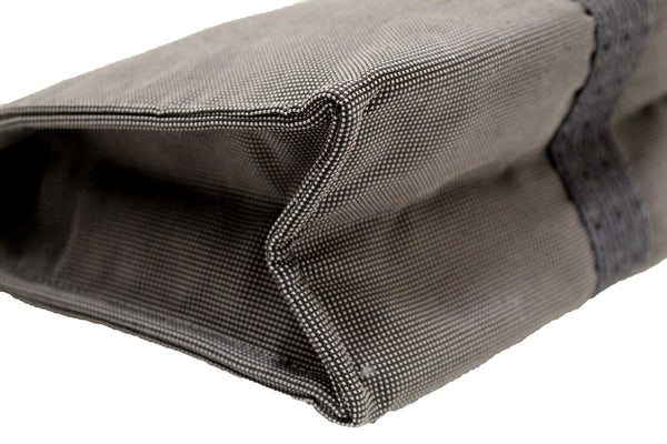 Hermes Grey Toile H Canvas Herline Clutch