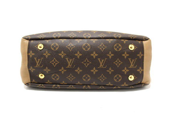 Louis Vuitton Classic Monogram with Dune Calfskin Leather Pallas Handbag