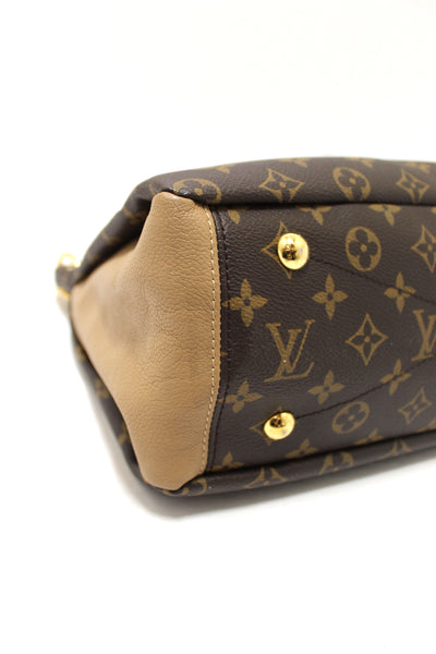 Louis Vuitton Classic Monogram with Dune Calfskin Leather Pallas Handbag