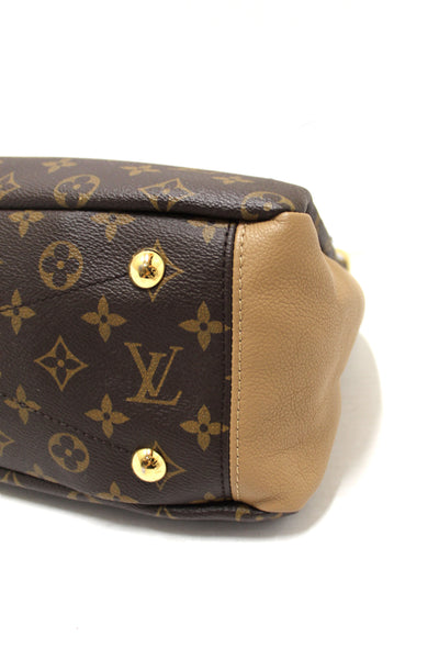 Louis Vuitton Classic Monogram with Dune Calfskin Leather Pallas Handbag