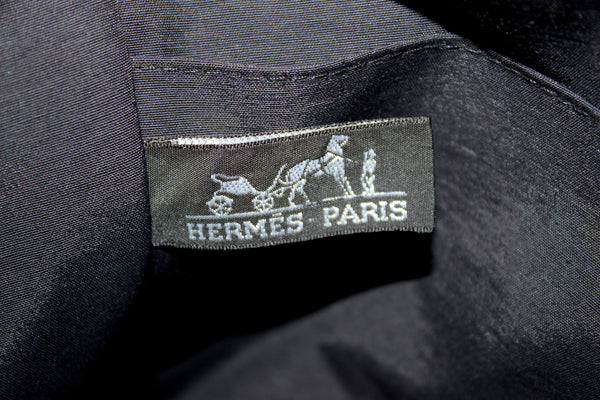 Hermes Grey Toile H Canvas Herline Clutch
