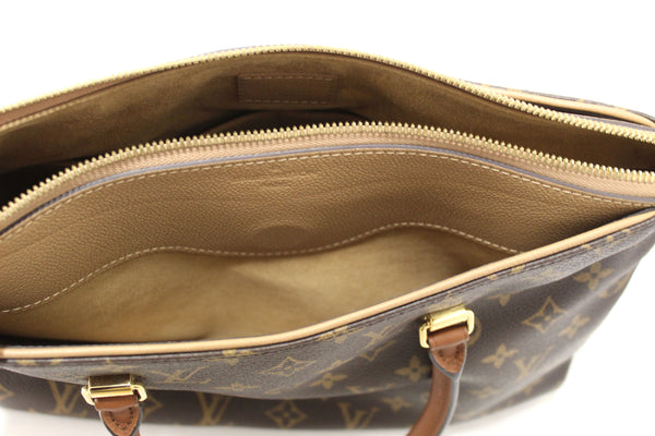 Louis Vuitton Classic Monogram with Dune Calfskin Leather Pallas Handbag