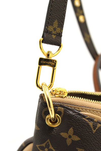 Louis Vuitton Classic Monogram with Dune Calfskin Leather Pallas Handbag