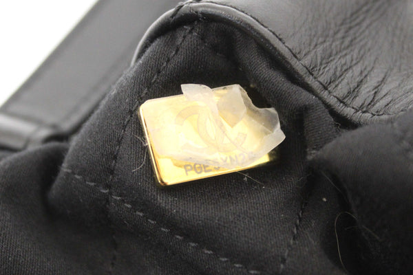 Chanel Black Chanel 22 Calfskin Leather Drawstring Chain Backpack