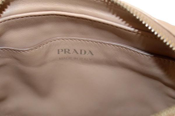 Prada Camera Diagramme Mini Pink Quilted Crossbody Bag