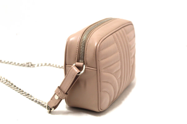 Prada Camera Diagramme Mini Pink Quilted Crossbody Bag