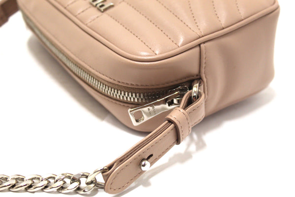 Prada Camera Diagramme Mini Pink Quilted Crossbody Bag