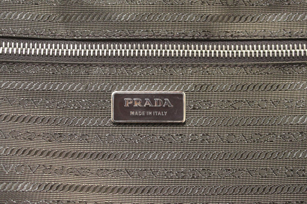 Prada Brown Saffiano Leather Travel Trolley Rolling Luggage