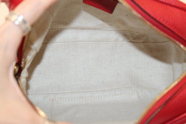 Gucci Red Soho Leather Small Disco Messenger Bag