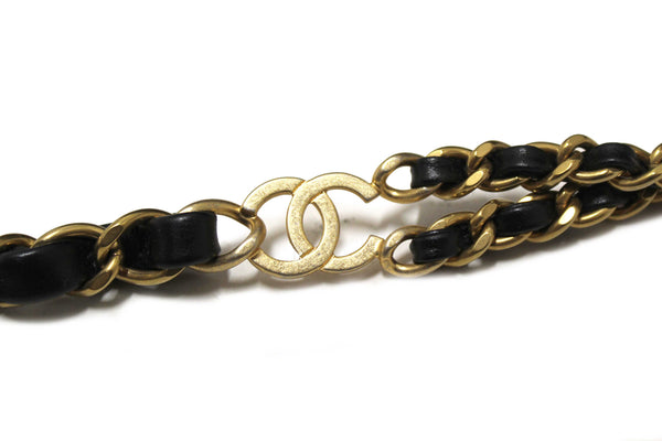 Chanel Black Chanel 22 Calfskin Leather Drawstring Chain Backpack