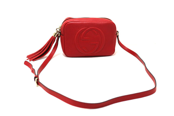 Gucci Red Soho Leather Small Disco Messenger Bag