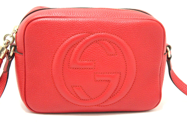 Gucci Red Soho Leather Small Disco Messenger Bag