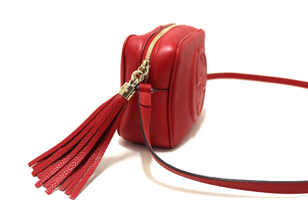 Gucci Red Soho Leather Small Disco Messenger Bag
