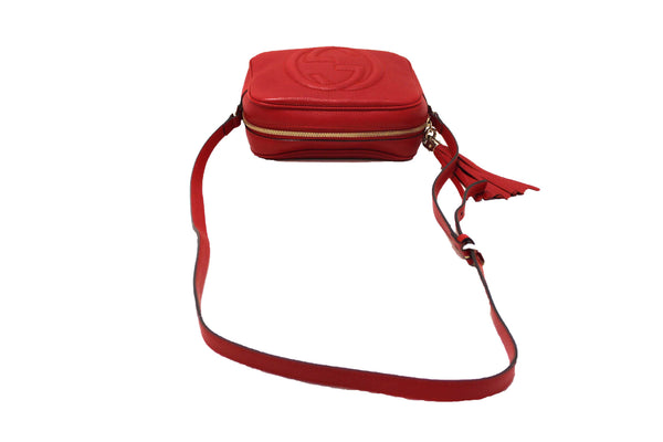 Gucci Red Soho Leather Small Disco Messenger Bag