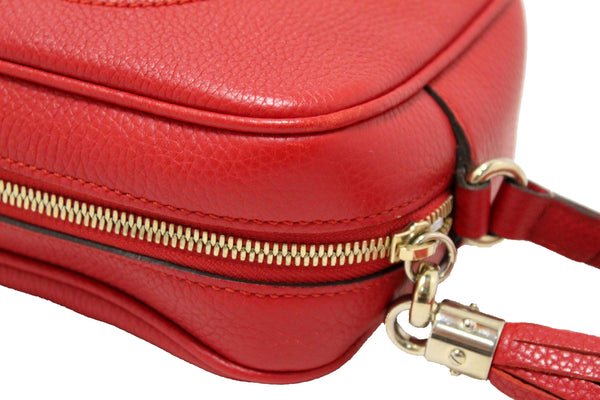 Gucci Red Soho Leather Small Disco Messenger Bag
