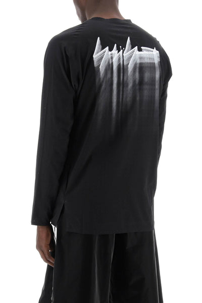 long-sleeved perforated jersey t IN8744 BLACK