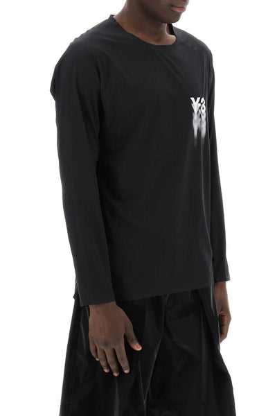 long-sleeved perforated jersey t IN8744 BLACK