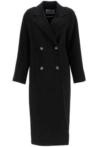 clara double-breasted wool coat IO1123F1105 BLACK